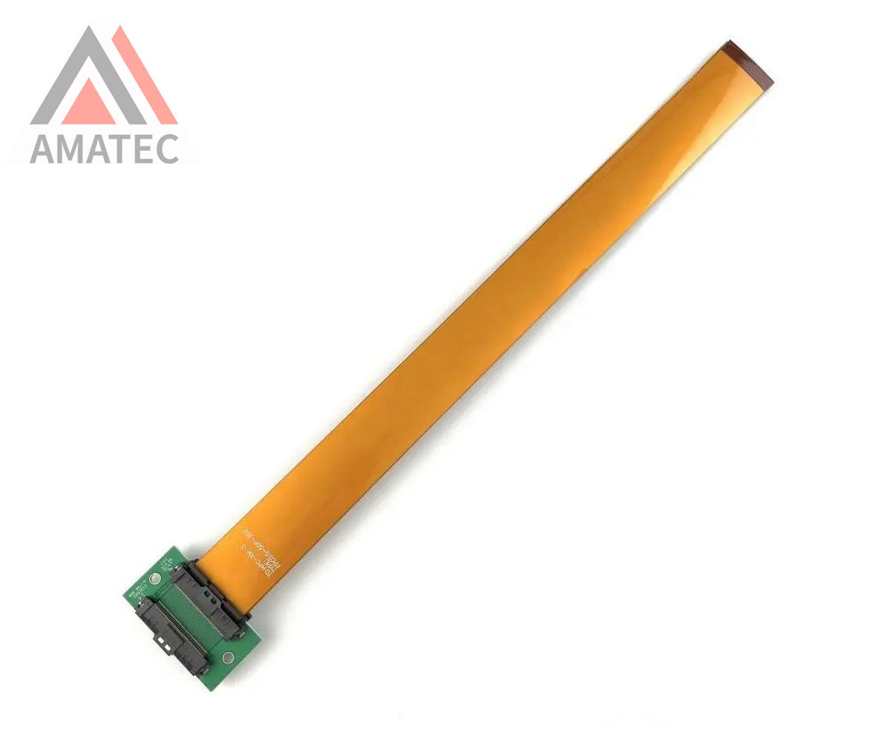 Cabo Conector Flexível Flat Para Cabeça de Impressão Xaar 1003 a 1001 30cm Adaptador Amarelo Compativel Efi Cretaprint