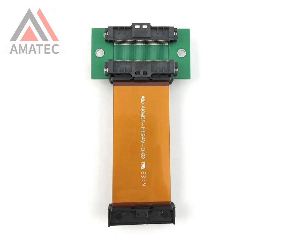 Cabo Conector Flexível Flat Para Cabeça de Impressão Xaar 1003 a 1003 Amarelo 8cm